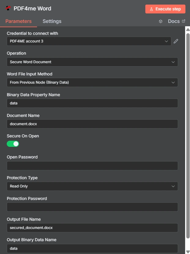 Secure Word Document